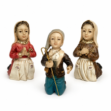 Load image into Gallery viewer, Hand-Painted Fátima Shepherd Children Statues, Set of 3 – Made in Portugal
