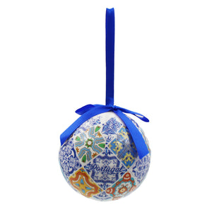 Traditional Azulejo Tile Themed Made in Portugal Multicolor Christmas Ornament