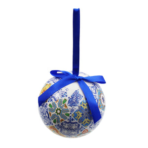 Traditional Azulejo Tile Themed Made in Portugal Multicolor Christmas Ornament