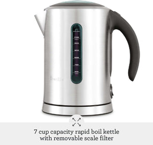 Breville BKE700BSS Soft Top Pure Countertop Electric Kettle, Brushed Stainless Steel