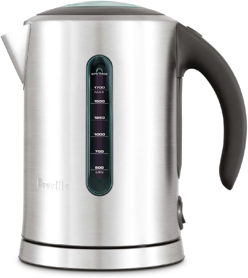 Breville BKE700BSS Soft Top Pure Countertop Electric Kettle, Brushed Stainless Steel