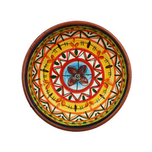 Load image into Gallery viewer, Hand-Painted Portuguese Pottery Clay Terracotta Colorful Small Low Bowl Set
