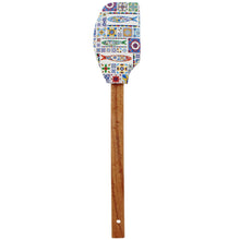 Load image into Gallery viewer, Portuguese Sardine Azulejo Silicone Spatula with Wooden Handle
