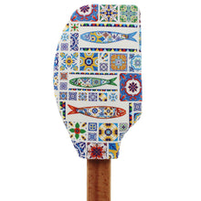 Load image into Gallery viewer, Portuguese Sardine Azulejo Silicone Spatula with Wooden Handle
