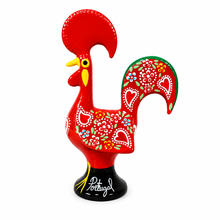 Load image into Gallery viewer, Traditional Hand-Painted Portuguese Good Luck Rooster Metal Figurine, 5.5"

