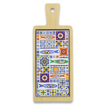 Load image into Gallery viewer, Portuguese Ceramic Tile Tray – Sardine and Azulejo Tile Design
