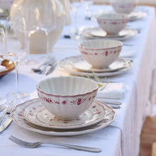 Load image into Gallery viewer, Costa Nova Vila White &amp; Red 12 Piece Dinnerware Set

