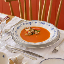 Load image into Gallery viewer, Costa Nova Vila White &amp; Blue Soup/Pasta Plate Set
