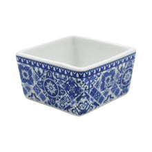 Load image into Gallery viewer, Portuguese Azulejo Style Sauce &amp; Snack Dishes with Wooden Serving Tray, Sardine
