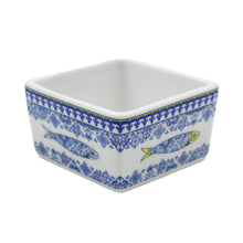 Load image into Gallery viewer, Portuguese Azulejo Style Sauce &amp; Snack Dishes with Wooden Serving Tray, Sardine
