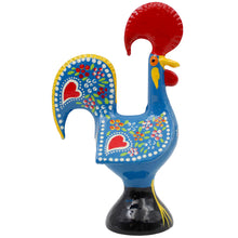 Load image into Gallery viewer, Traditional Hand-Painted Portuguese Good Luck Rooster Metal Figurine, 6&quot;
