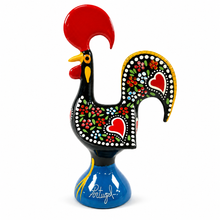 Load image into Gallery viewer, Traditional Hand-Painted Portuguese Good Luck Rooster Metal Figurine, 6"
