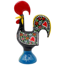 Load image into Gallery viewer, Traditional Hand-Painted Portuguese Good Luck Rooster Metal Figurine, 6&quot;
