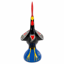 Load image into Gallery viewer, Traditional Hand-Painted Portuguese Good Luck Rooster Metal Figurine, 6"
