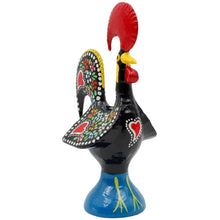 Load image into Gallery viewer, Traditional Hand-Painted Portuguese Good Luck Rooster Metal Figurine, 6&quot;
