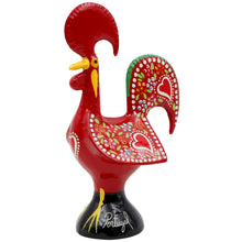 Load image into Gallery viewer, Traditional Hand-Painted Portuguese Good Luck Rooster Metal Figurine, 6&quot;
