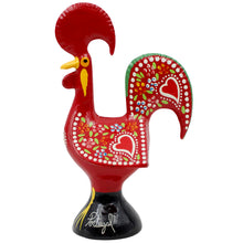 Load image into Gallery viewer, Traditional Hand-Painted Portuguese Good Luck Rooster Metal Figurine, 6&quot;
