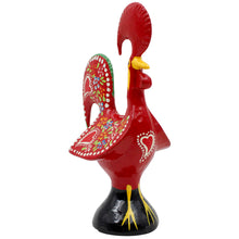 Load image into Gallery viewer, Traditional Hand-Painted Portuguese Good Luck Rooster Metal Figurine, 6&quot;
