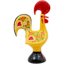 Load image into Gallery viewer, Traditional Hand-Painted Portuguese Good Luck Rooster Metal Figurine, 6&quot;
