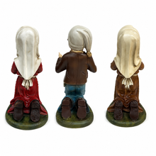 Load image into Gallery viewer, Hand-Painted Fátima Shepherd Children Statues, Set of 3 – Made in Portugal
