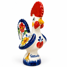 Load image into Gallery viewer, Portuguese Hand-Painted Floral Ceramic Rooster – 4 Sizes

