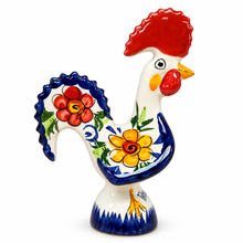 Load image into Gallery viewer, Portuguese Hand-Painted Floral Ceramic Rooster – 4 Sizes
