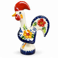 Load image into Gallery viewer, Portuguese Hand-Painted Floral Ceramic Rooster – 4 Sizes

