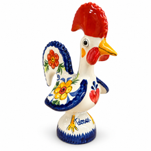 Load image into Gallery viewer, Portuguese Hand-Painted Floral Ceramic Rooster – 4 Sizes
