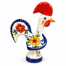 Load image into Gallery viewer, Portuguese Hand-Painted Floral Ceramic Rooster – 4 Sizes
