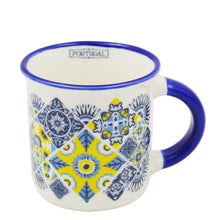 Load image into Gallery viewer, Set of Three Classic Portuguese Azulejo Ceramic Espresso Cups
