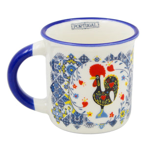 Portuguese Rooster Azulejo Ceramic Espresso Cup, 3 oz.