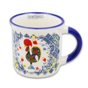 Portuguese Rooster Azulejo Ceramic Espresso Cup, 3 oz.