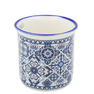 Traditional Portuguese Azulejo Blue & White Pattern Ceramic Espresso Cup