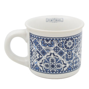 Portuguese Blue Tile Azulejo Ceramic Espresso Cup, 2.5 oz.