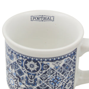 Portuguese Blue Tile Azulejo Ceramic Espresso Cup, 2.5 oz.