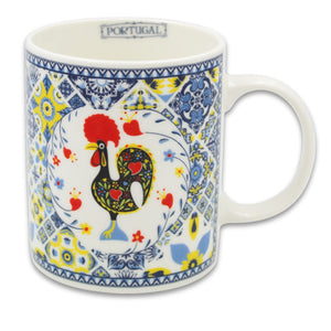 Portuguese Rooster Azulejo Ceramic Coffee Mug, 12 oz.