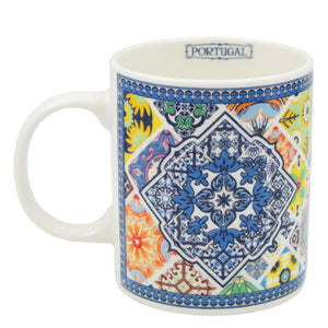 Colorful Tile Azulejo Design Ceramic Coffee Mug, 12 oz.