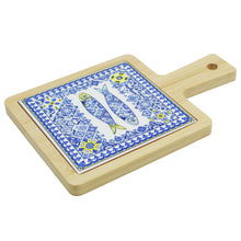 Load image into Gallery viewer, Portuguese Ceramic Tile Tray – Sardine and Blue Yellow Azulejo Tile Design
