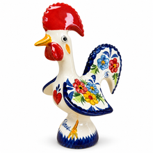 Load image into Gallery viewer, Portuguese Hand-Painted Floral Ceramic Rooster – 4 Sizes
