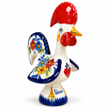 Load image into Gallery viewer, Portuguese Hand-Painted Floral Ceramic Rooster – 4 Sizes

