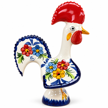 Load image into Gallery viewer, Portuguese Hand-Painted Floral Ceramic Rooster – 4 Sizes

