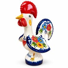 Load image into Gallery viewer, Portuguese Hand-Painted Floral Ceramic Rooster – 4 Sizes
