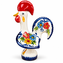 Load image into Gallery viewer, Portuguese Hand-Painted Floral Ceramic Rooster – 4 Sizes
