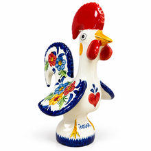 Load image into Gallery viewer, Portuguese Hand-Painted Floral Ceramic Rooster – 4 Sizes

