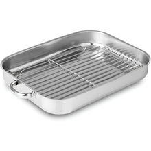 Load image into Gallery viewer, Silampos Europa Stainless Steel Roasting/Baking Tray with Griddle
