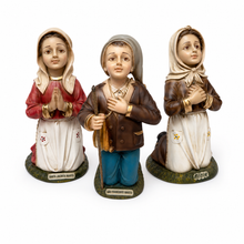 Load image into Gallery viewer, Hand-Painted Fátima Shepherd Children Statues, Set of 3 – Made in Portugal
