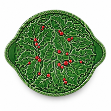 Load image into Gallery viewer, Bordallo Pinheiro Holly Cake Plate
