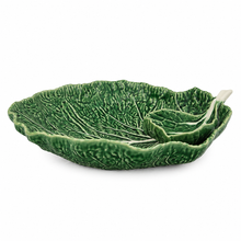 Load image into Gallery viewer, Bordallo Pinheiro Cabbage Large Chip and Dip Platter
