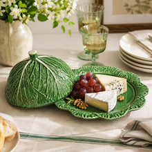 Load image into Gallery viewer, Bordallo Pinheiro Cabbage Cheese Tray with Lid
