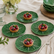 Load image into Gallery viewer, Bordallo Pinheiro Cabbage Dessert Plate, Set of 4

